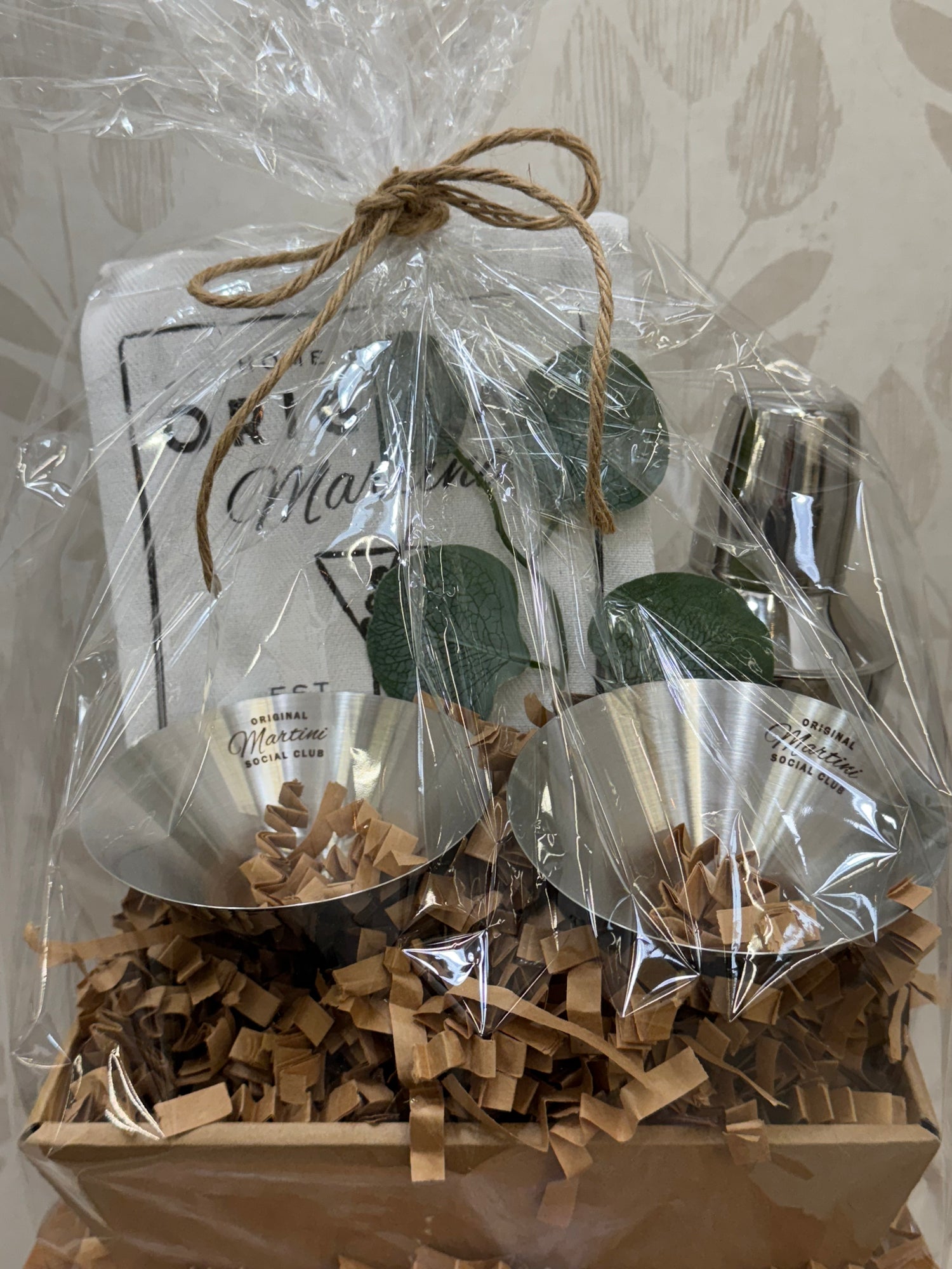 Stainless Steel Martini Glass + Shaker | Original Martini Social Club Gift Set