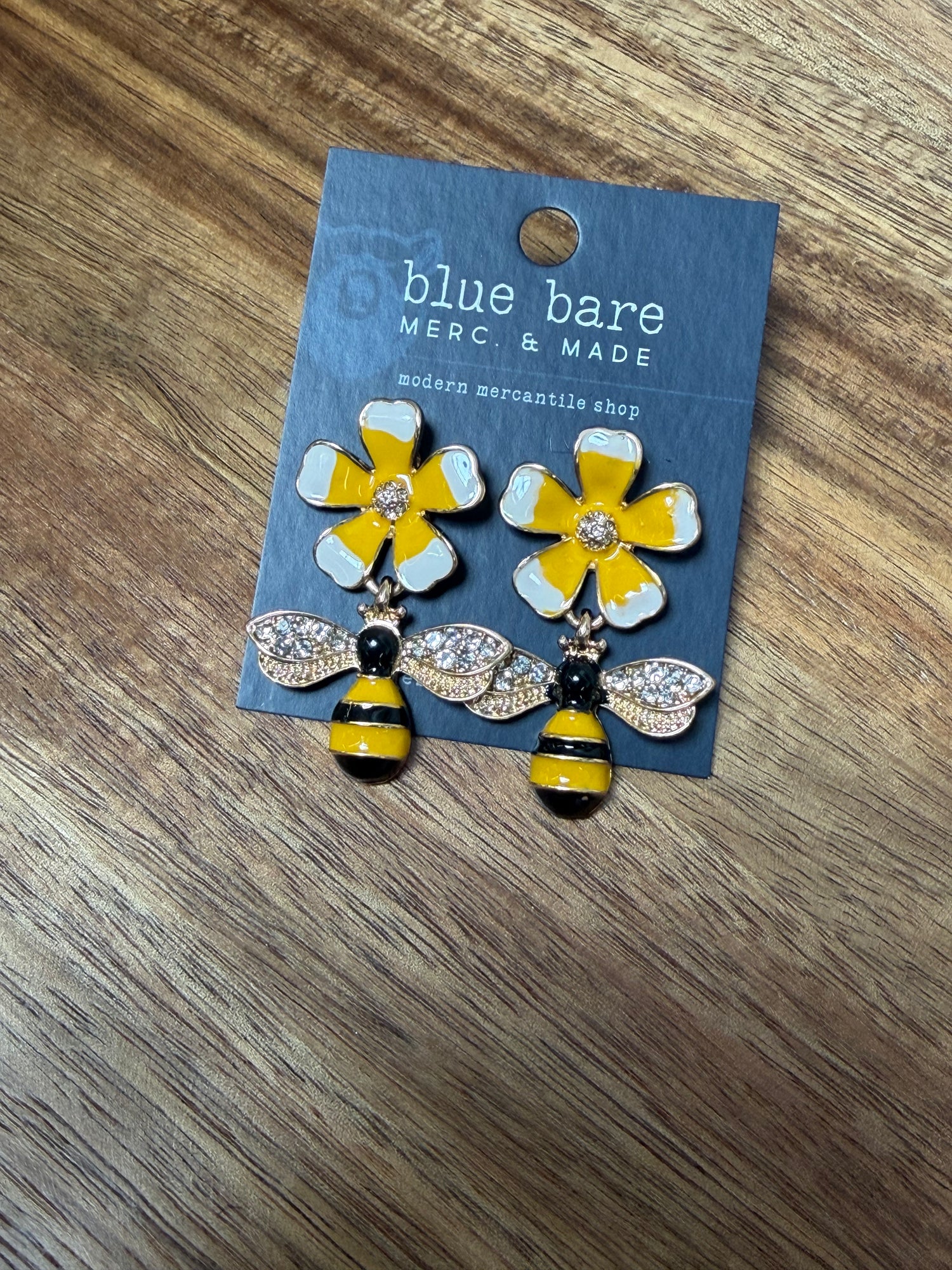 Earrings | Pave Enamel Statement Bees