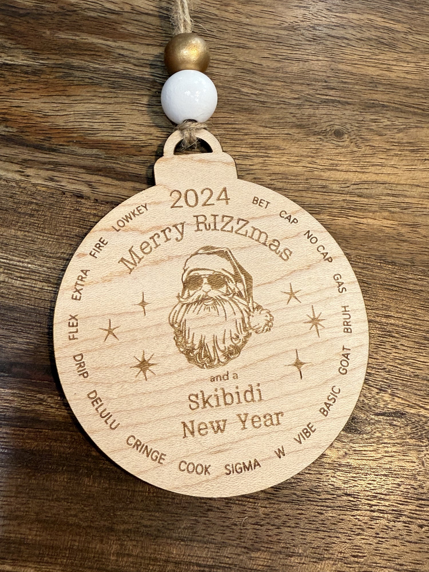 Christmas Ornament | Merry Rizzmas + A Skibidi New Year