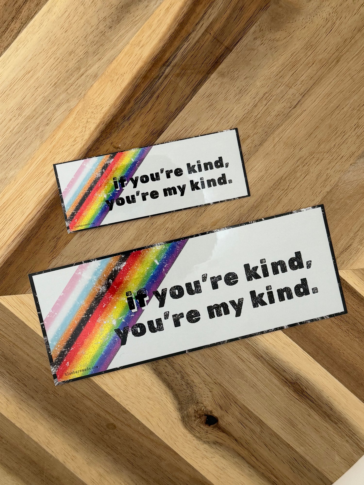 Sticker | Rainbow Pride "If You're Kind, You're My Kind" - Larger Size
