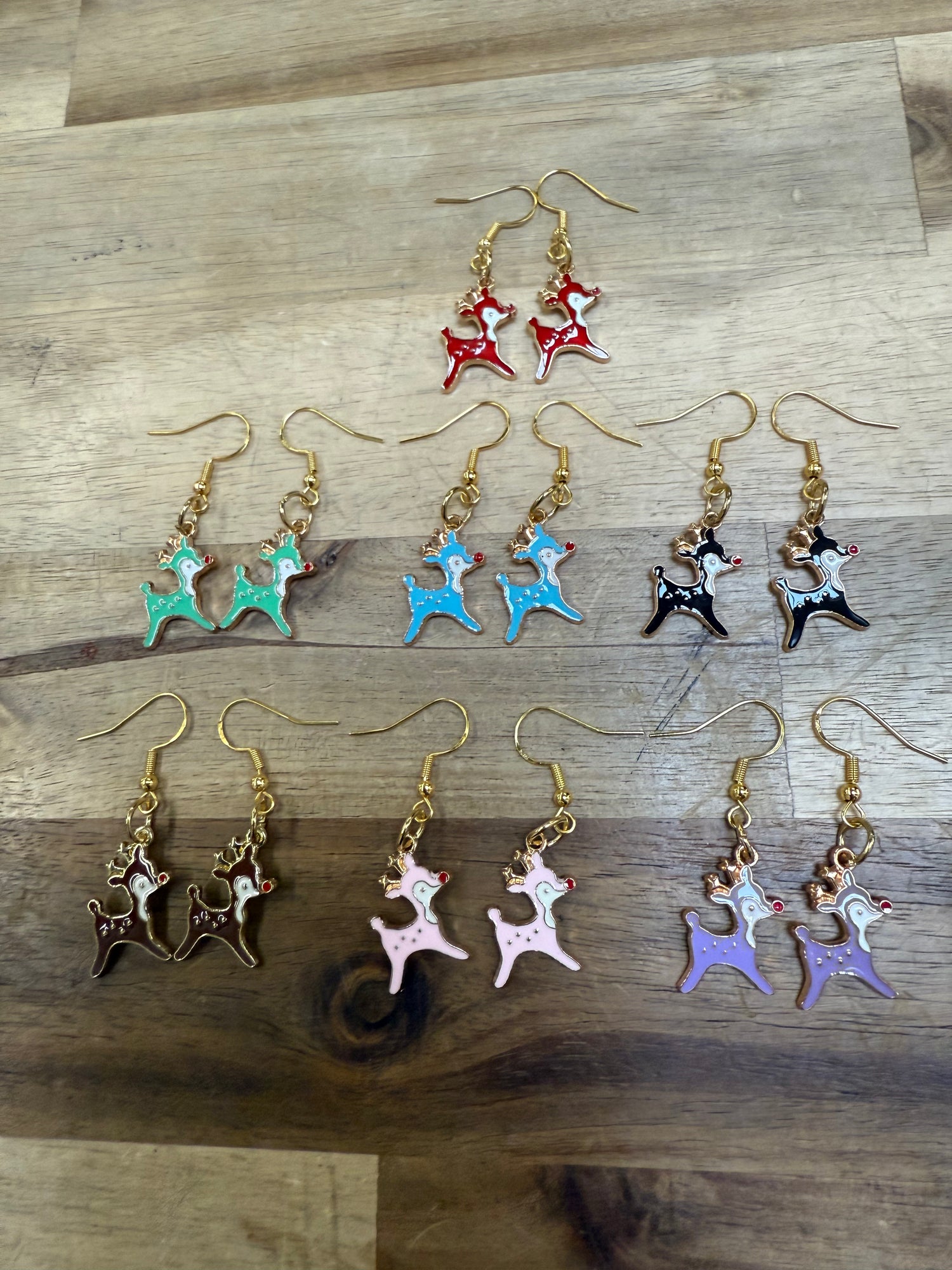 Christmas Dangle Earrings | Reindeer