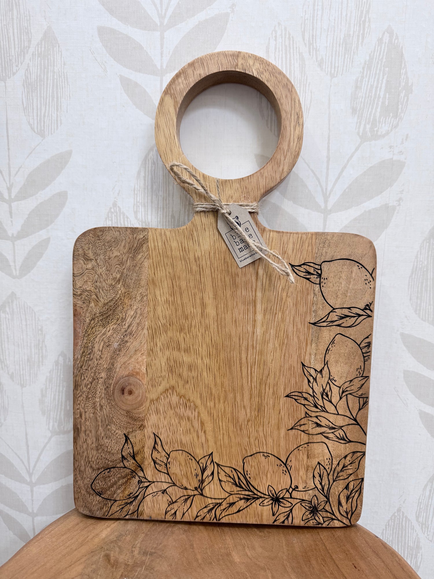 Wood Cutting Board |Mango Wood with lemons engraving