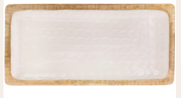 Wooden Tray | Mother of Pearl Acacia Wood