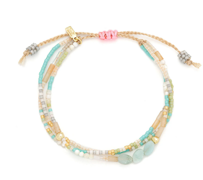 Mixed Media Friendship Bracelet | Courage - Amazonite