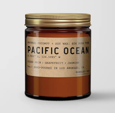 Hand Poured Soy Wax Candle | Pacific Ocean - 8 oz