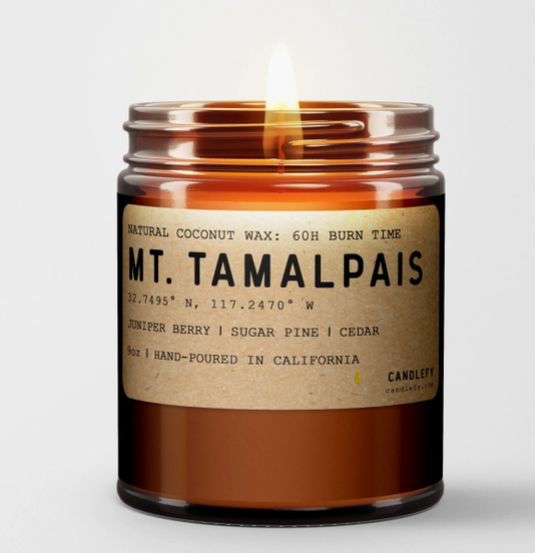 Hand Poured Soy Wax Candle | Mount Tamalpias - 8 oz