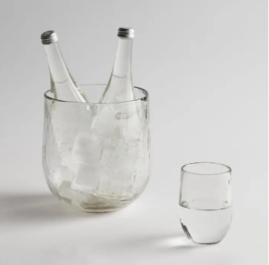 Pebbled Artisan Glass Cups - MEDIUM 12 oz