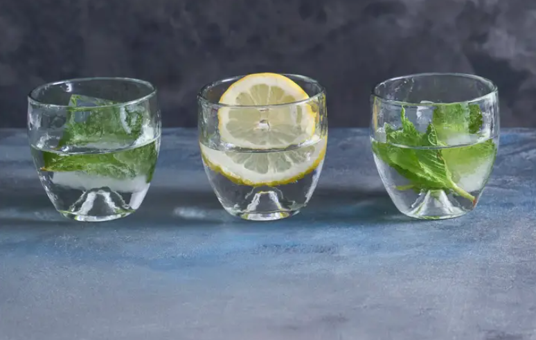 Pebbled Artisan Glass Cups - SMALL SPIRIT 5 oz