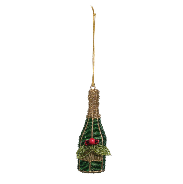 Ornament | Beaded Champagne Bottle