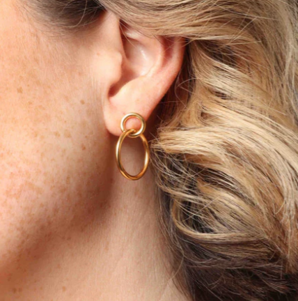 Marrin Costello Fine Jewelry | Earrings | VEN Hoops 1" - GOLD