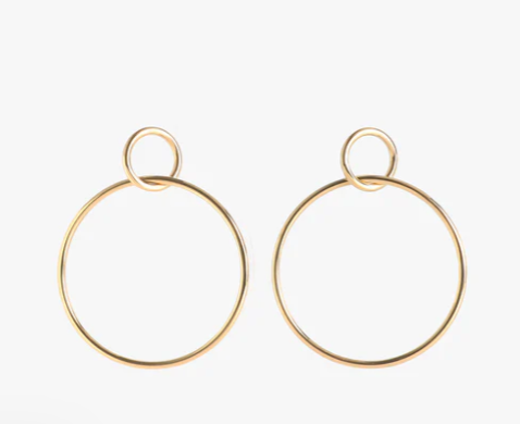 Marrin Costello Fine Jewelry | Earrings | VEN Hoops 2" - GOLD