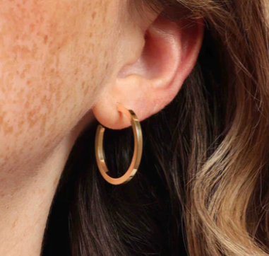 Marrin Costello Fine Jewelry | Earrings | JAY Hoops 1" - GOLD