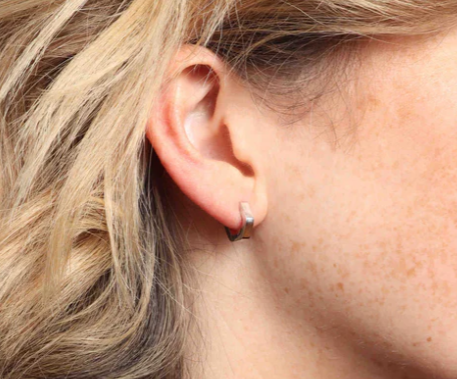 Marrin Costello Fine Jewelry | Earrings | HEX Huggies Hoops - SILVER