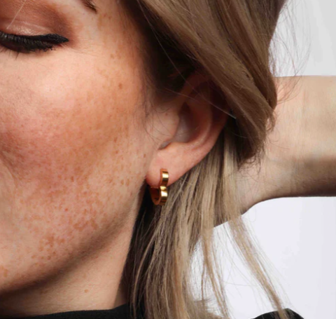 Marrin Costello Fine Jewelry | Earrings | DOLLY Heart Huggies Hoops - GOLD