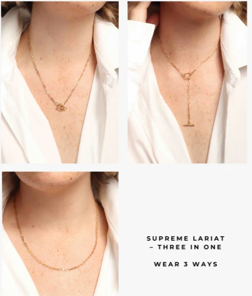 Marrin Costello Fine Jewelry | Necklace | Supreme Lariat (three in one) - GOLD