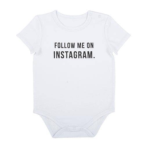 Baby Onsie Snapshirt | Follow Me On Instagram 6-12m