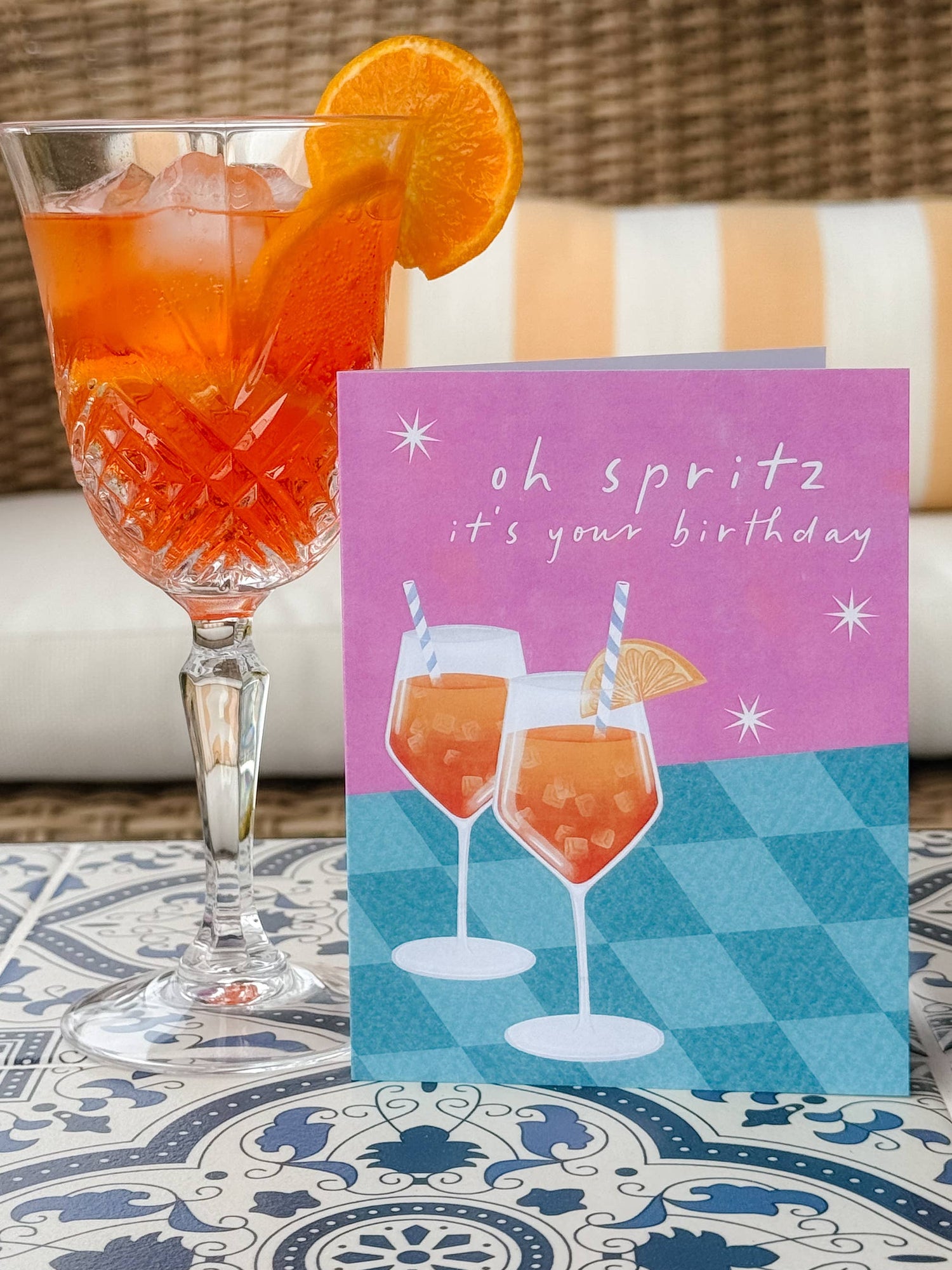 Greeting Card | Oh Spritz It's Your Birthday - Aperol Cocktail