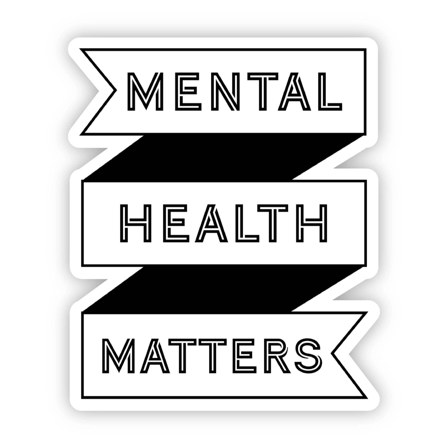 Sticker | Mental Health Matters Black Banner