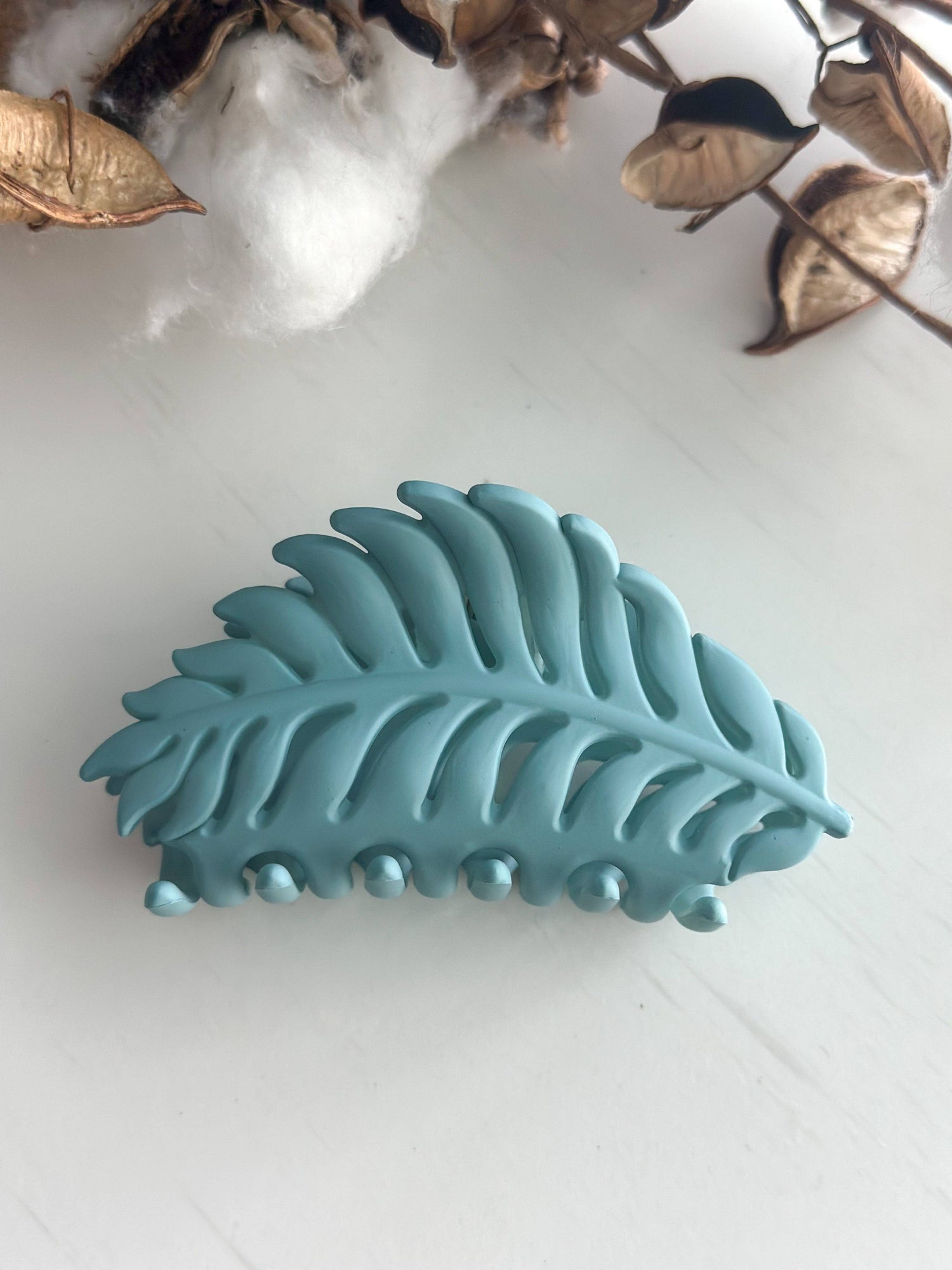 Hair Jaw Clip | "Blue" Leaf