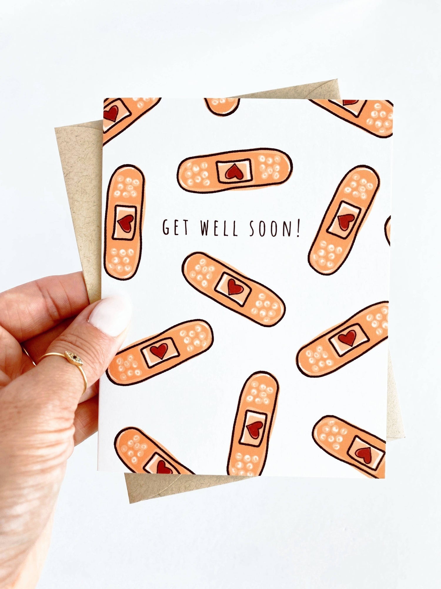 Greeting Card | Heart Bandaid Card Get Well Soon