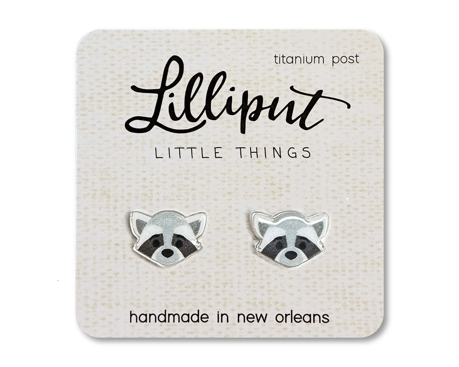 Sensitive Ears Studs | Raccoon Earrings