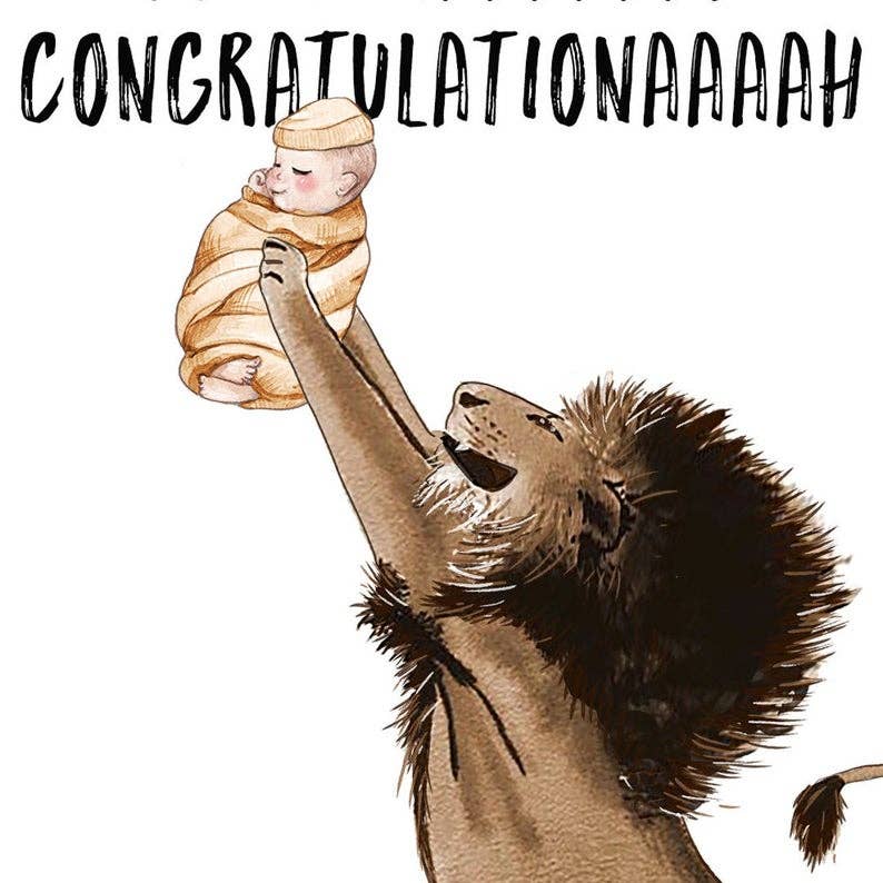 New Baby Card | Lion King Baby