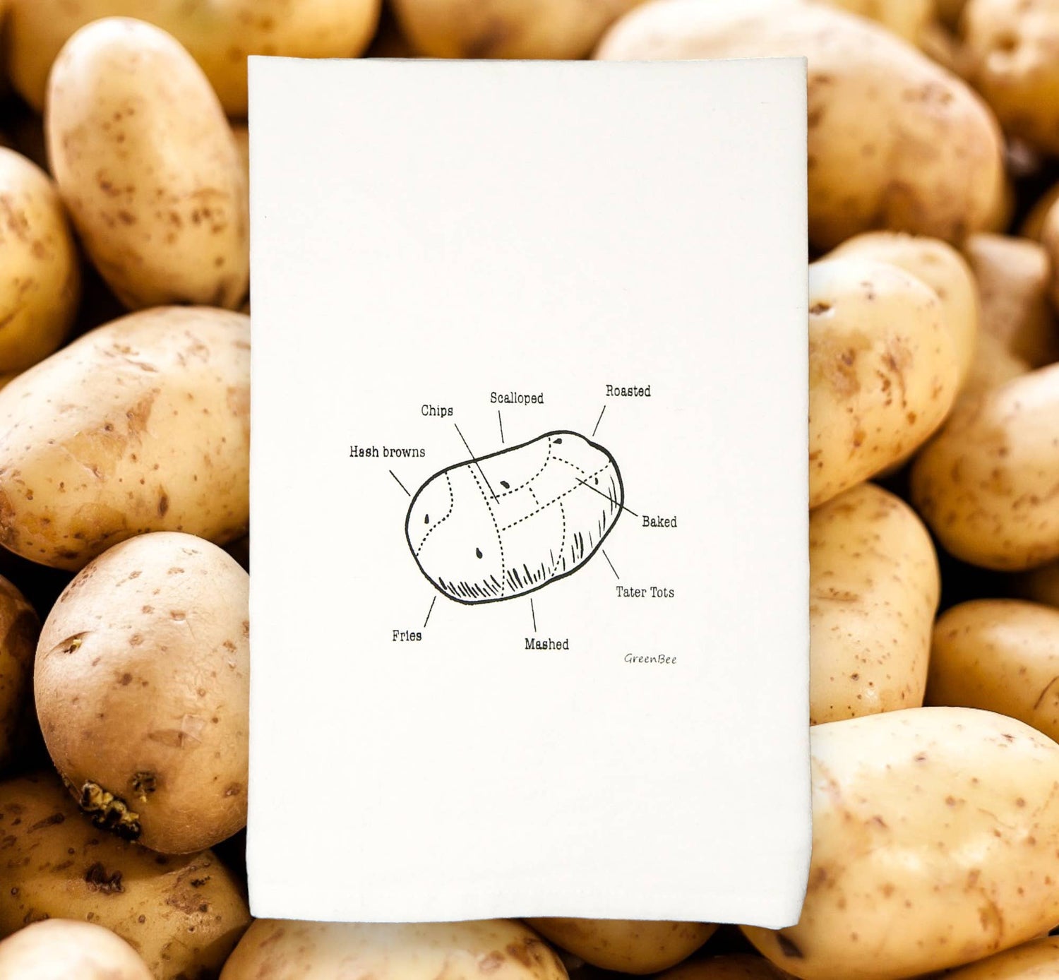 Kitchen Towel | Potato Cuts Funny