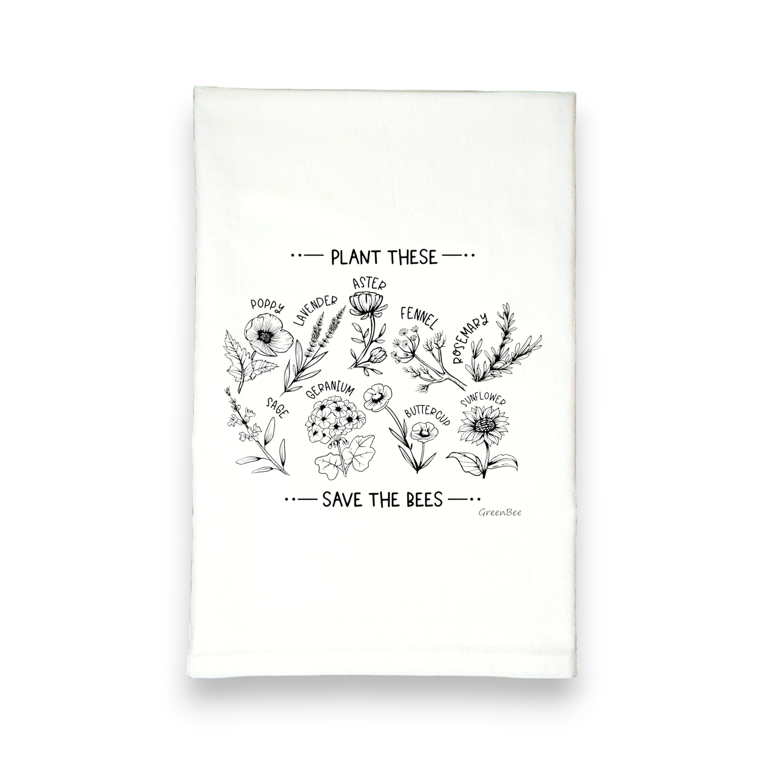 Kitchen Towel | Plant These to Save the Bees Spring Floral