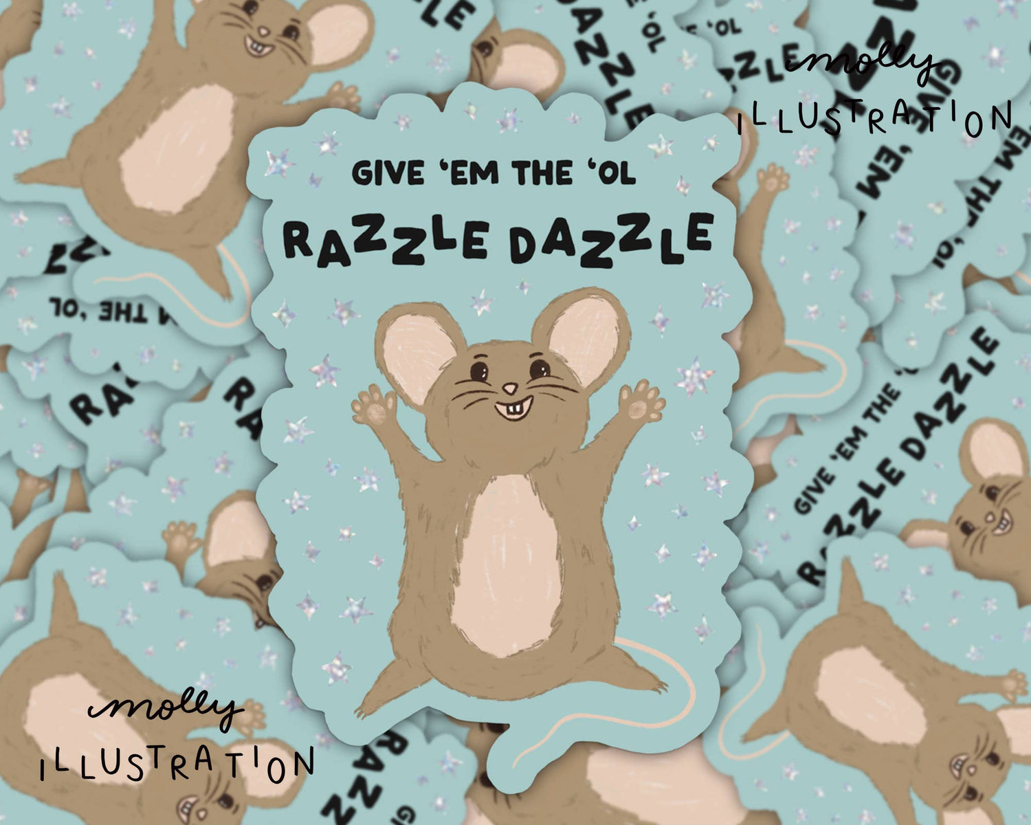 Sticker | Razzle Dazzle Mouse Glitter