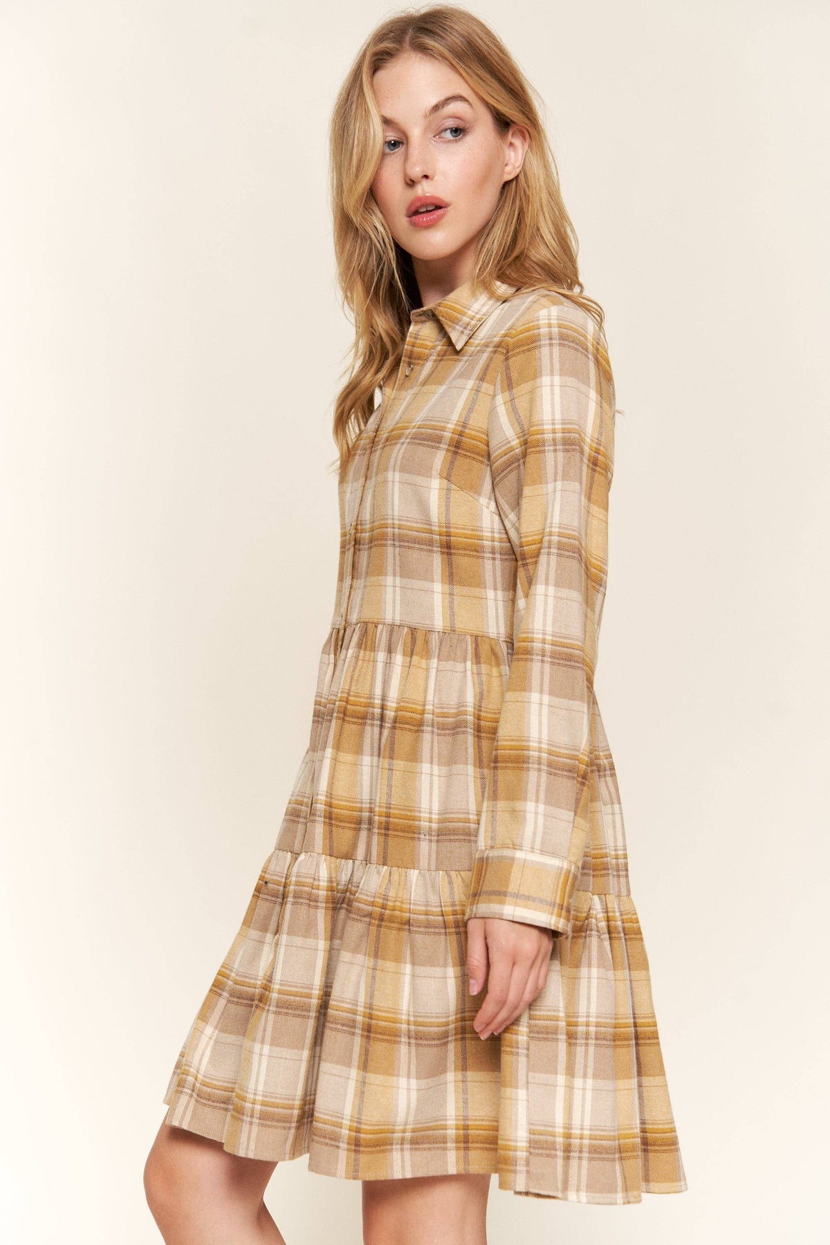 Shirt Dress | Plaid Mini Shirt Dress
