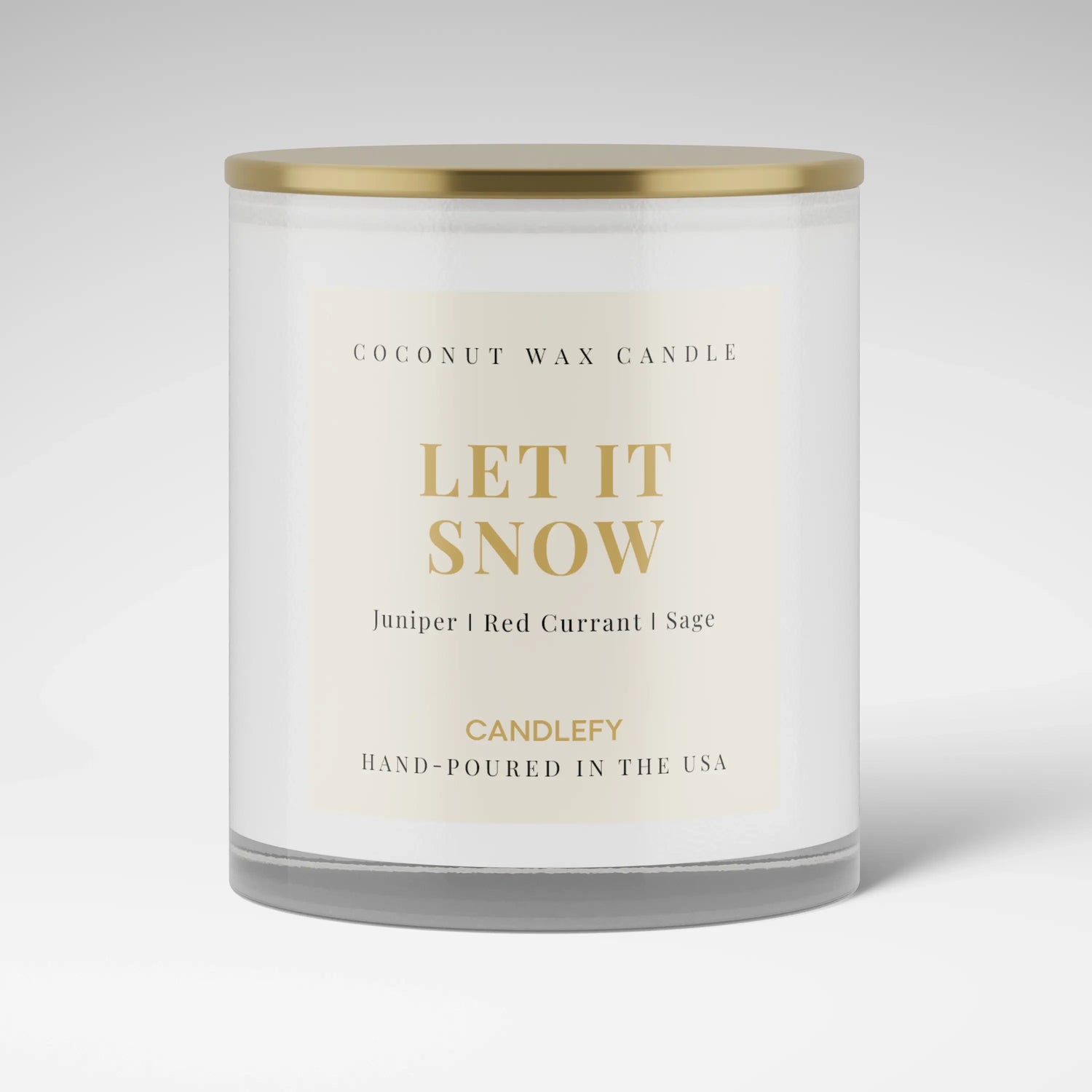 Let It Snow Scented Christmas Candle | Marshmallow, Cream, Vanilla |  10oz Glass Candle