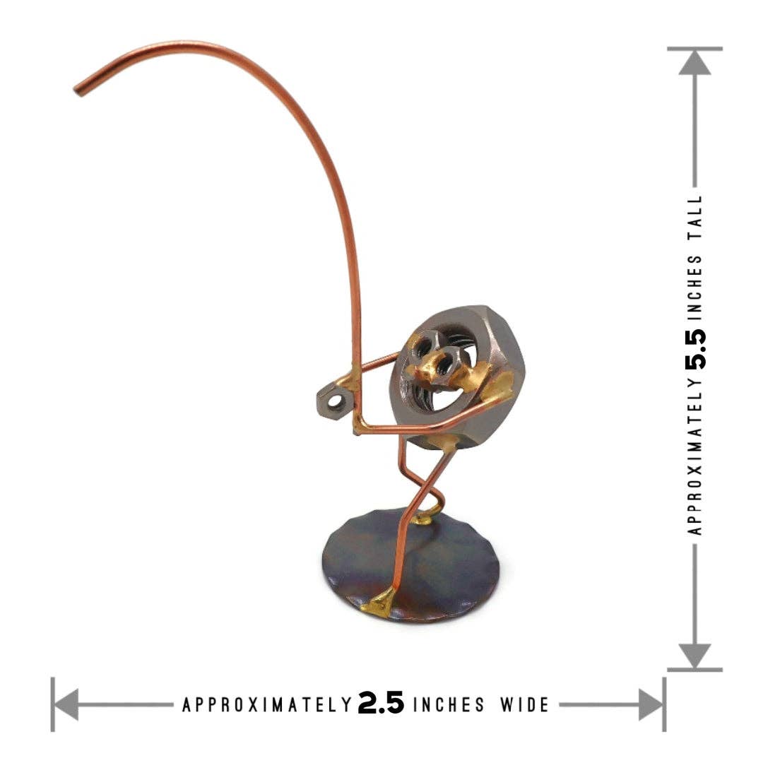 Handmade Metal Figurine | Fishing Nut