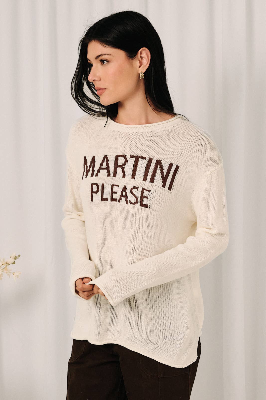 Women's Sweater | Round Neck "MARTINI PLEASE"