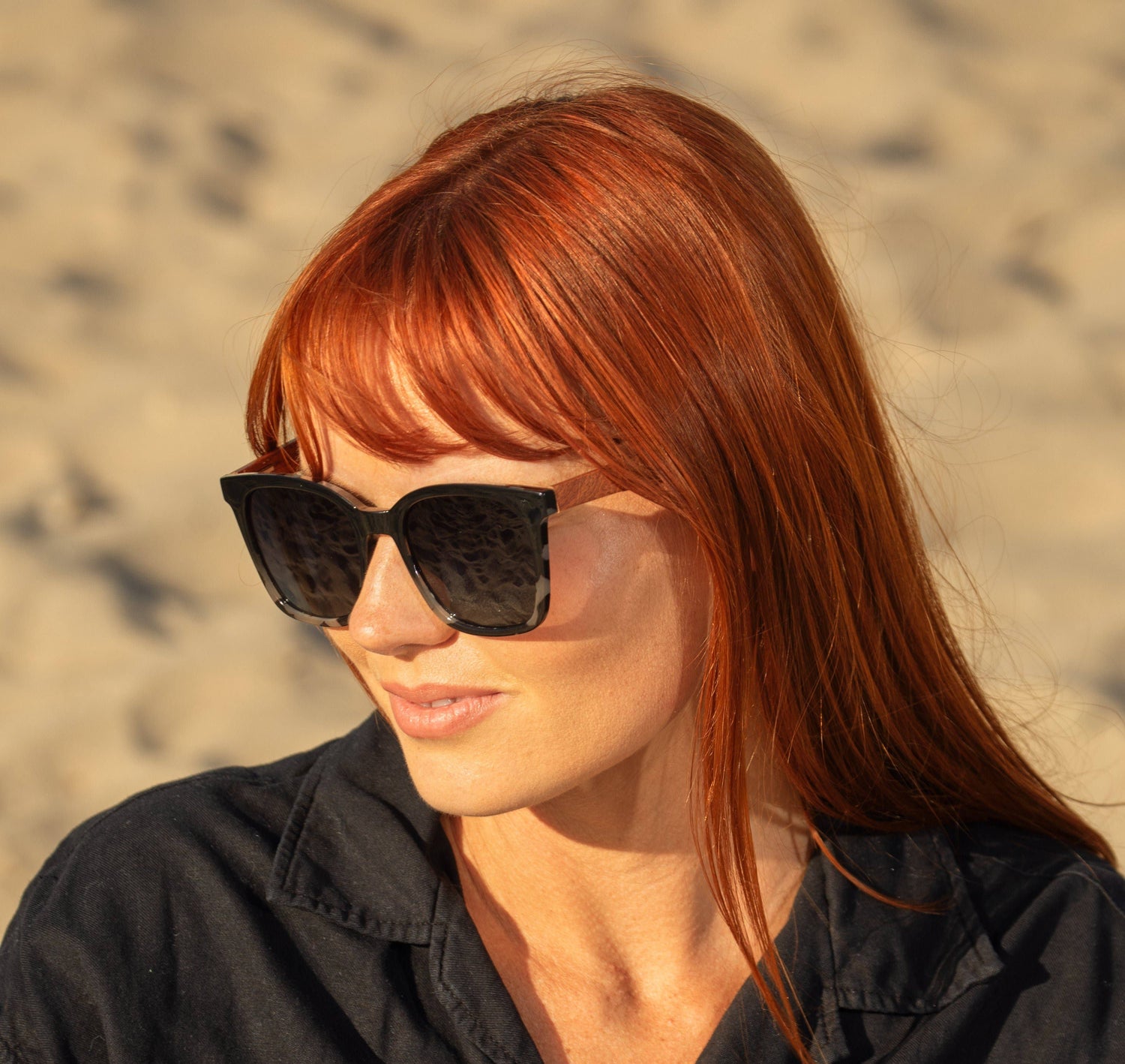 Blue Planet Sunglasses | Alaina - Onyx/Ivory Tortoise / Walnut Wood / Smoke