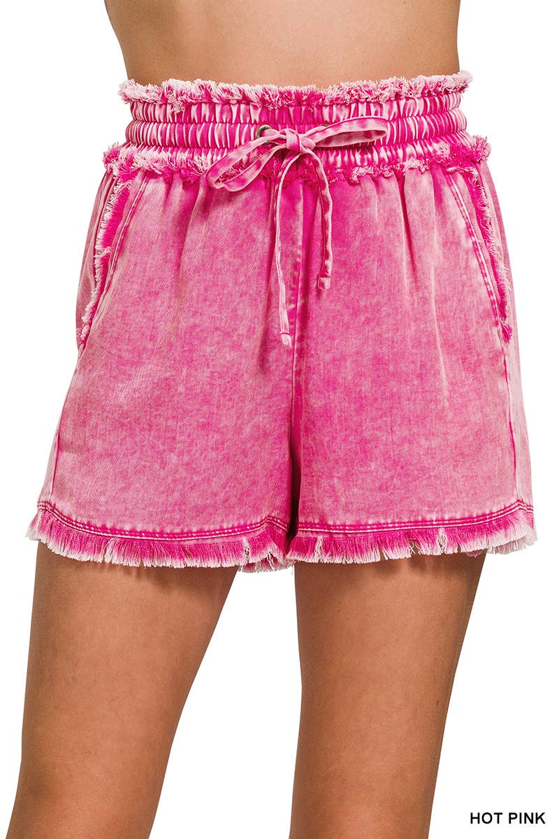 Tencel Shorts | Mineral Washed w/ Pockets