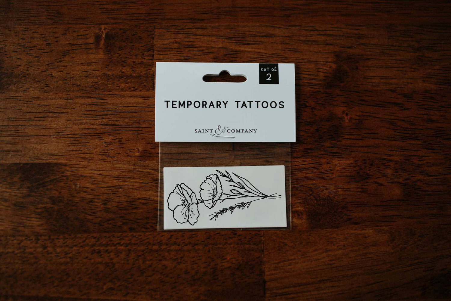 Temporary Tattoo | Golden Poppy