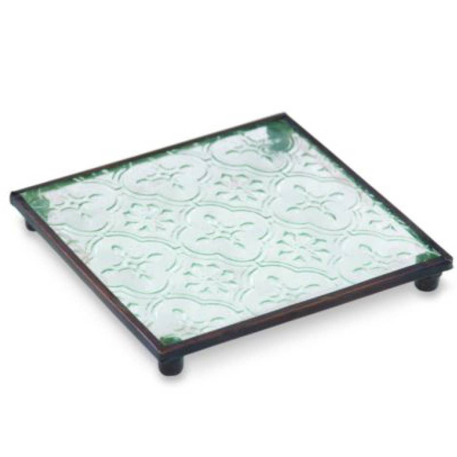 Glass Pillar Coaster Set