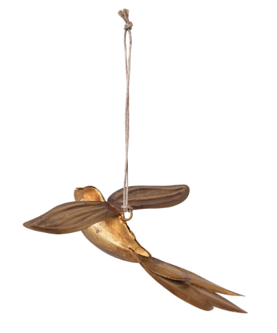 Ornament | Metal Brassy Bird