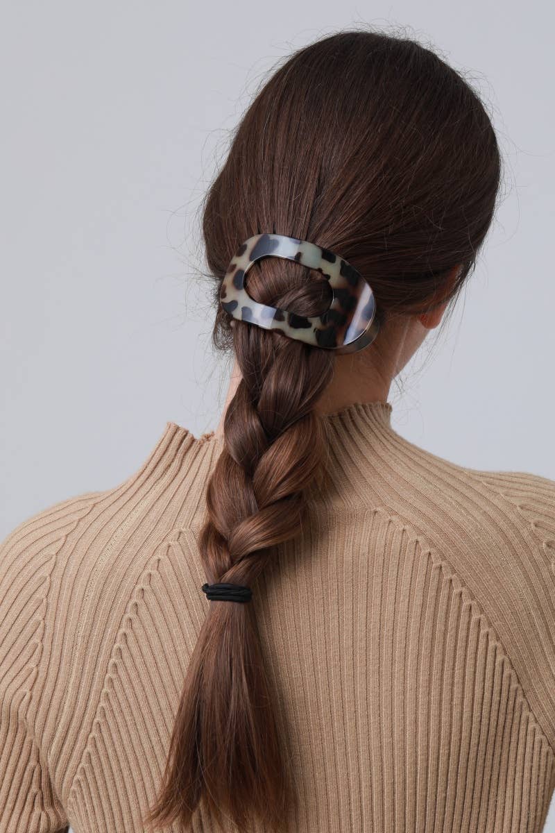 Edgy Leopard Flat Duckbill Hair Claw - Chic & Versatile