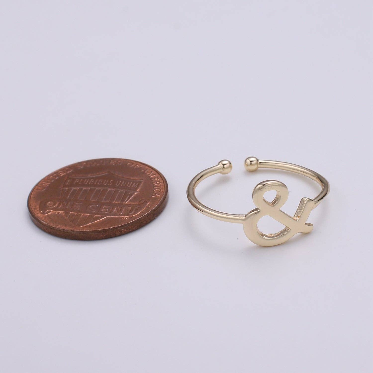 Ampersand And Ring | 18k Gold "And" symbol