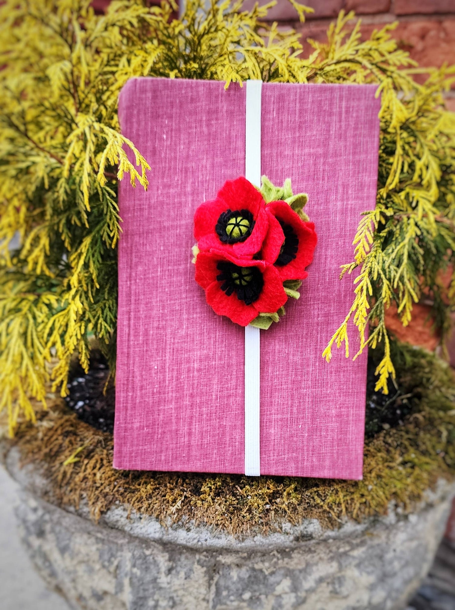 Bookmark | Handmade Felt Poppies