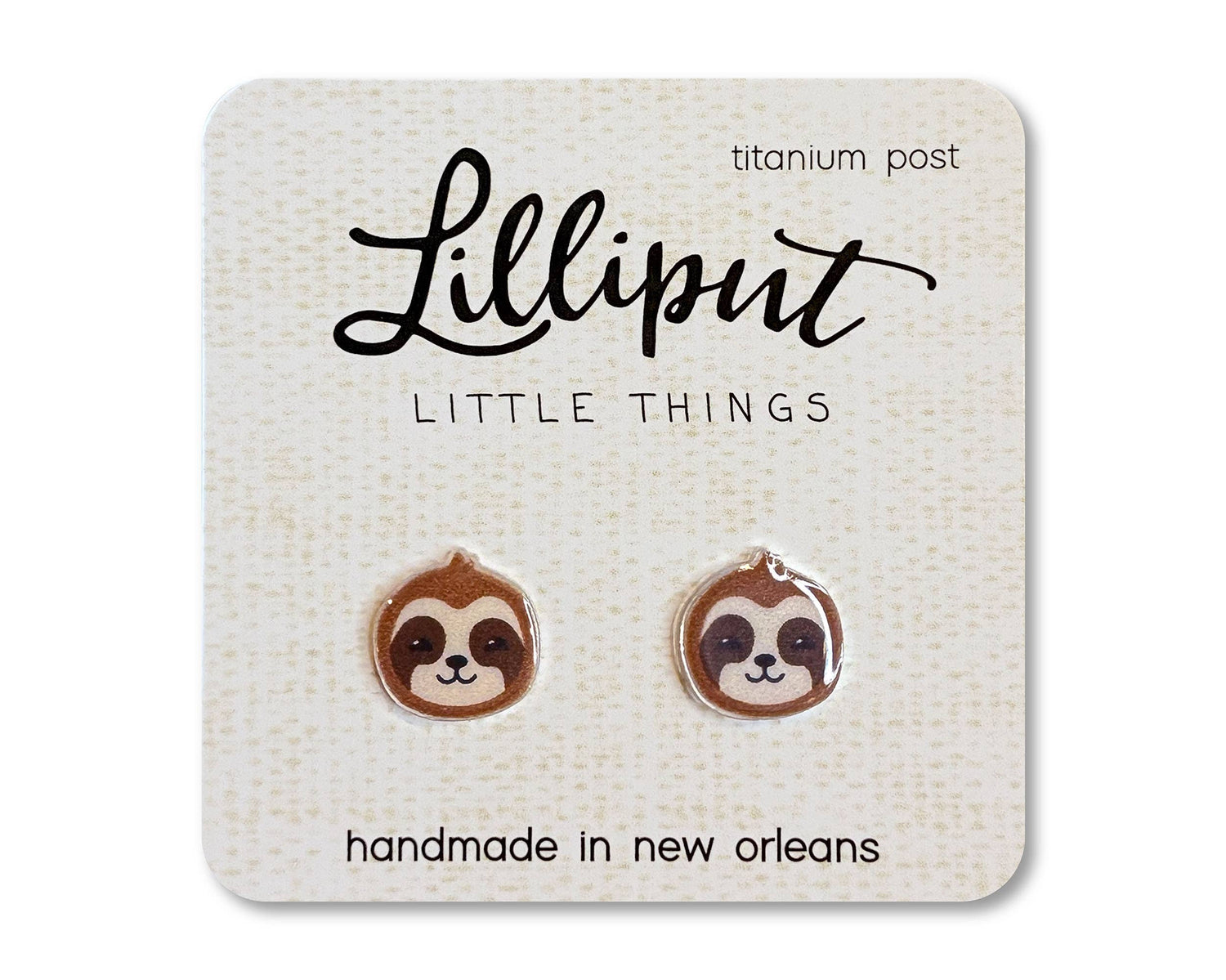 Sensitive Ears Studs | Sloth Earrings
