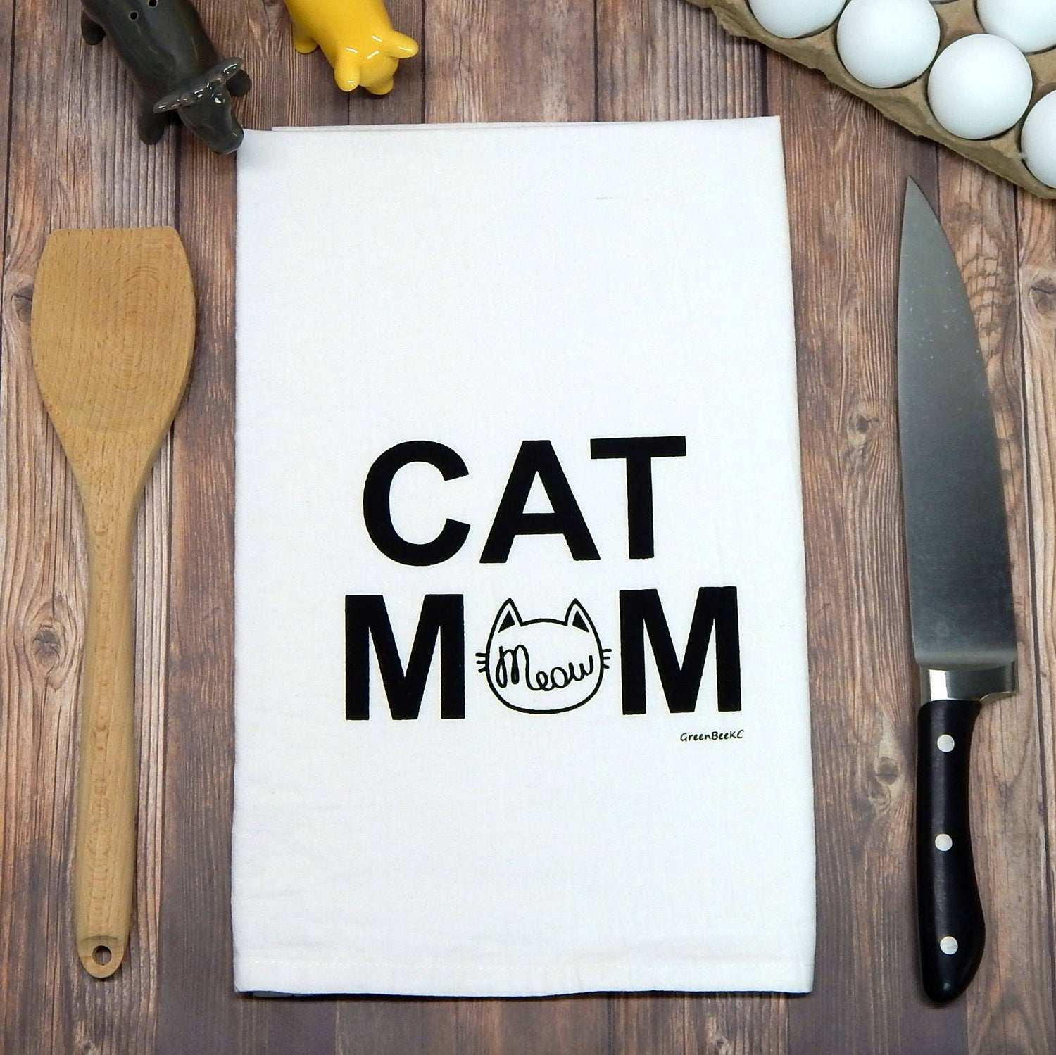 Cat Mom Kitchen Towel | Tea Towels | Flour Sack Towels