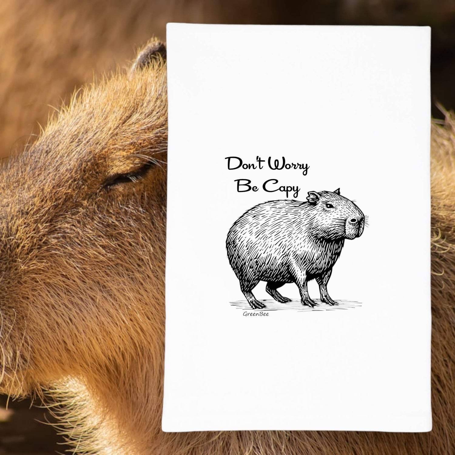 Kitchen Towel | Capybara - Don't Worry, Be Capy