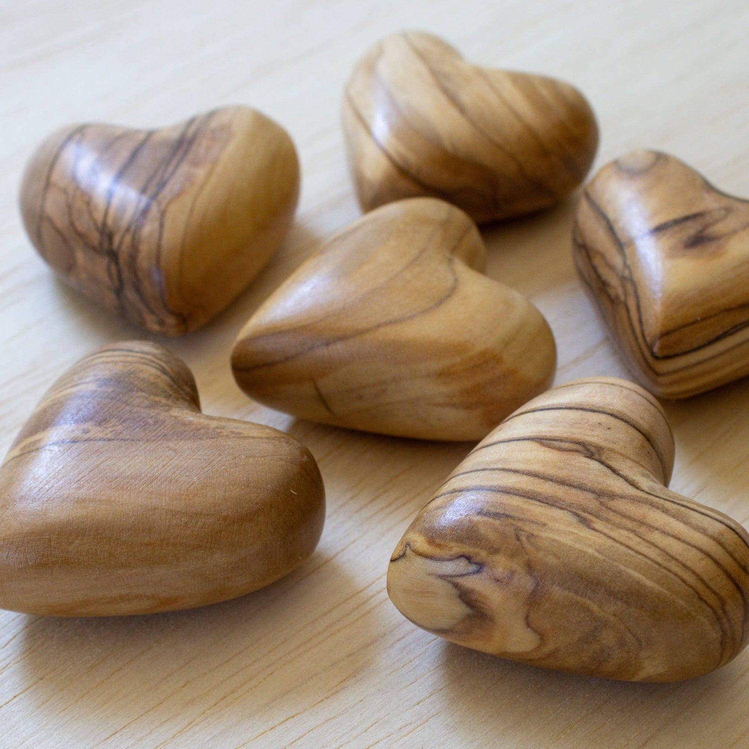 Olive Wood Hearts