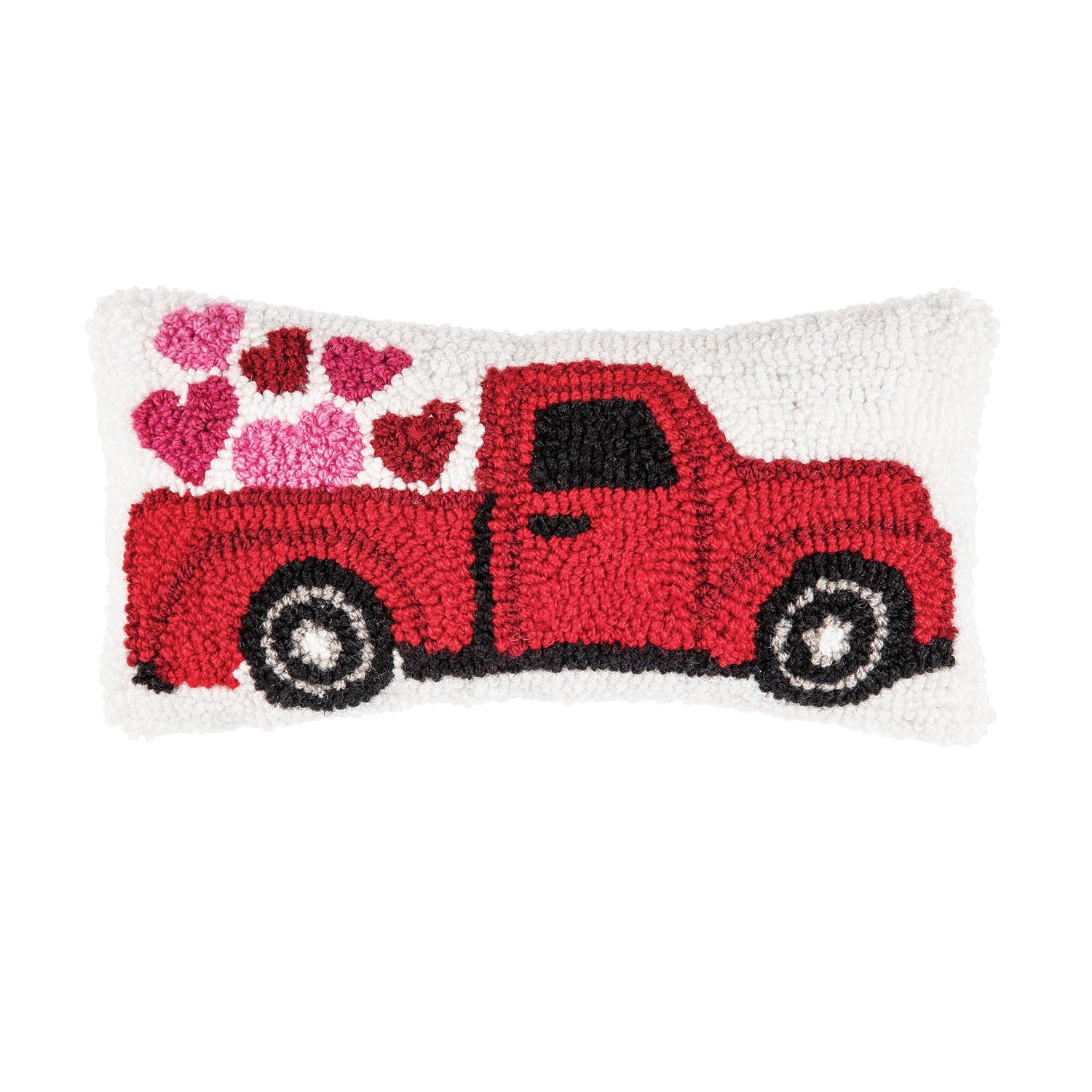 Throw Pillow | Valentine's Day Heart Red Truck