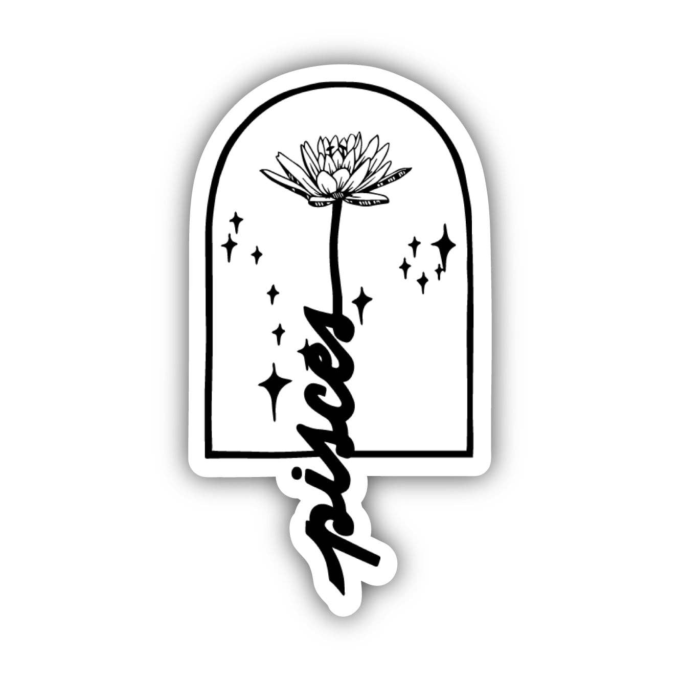 Sticker | Pisces Water Lily Zodiac