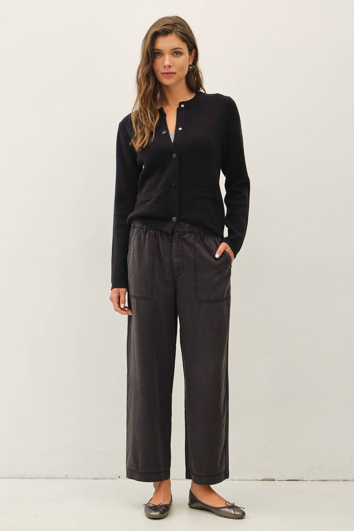 Women's Tencel Pants | WIDE LEG W/ DRAWSTRING ELASTIC WAIST