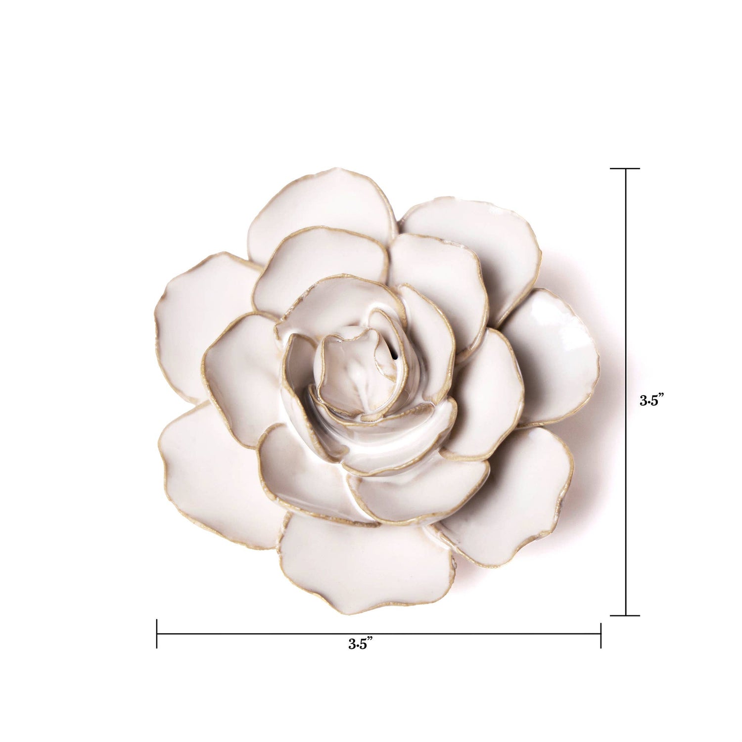 Handmade Ceramic Flower | Ivory Ranunculus