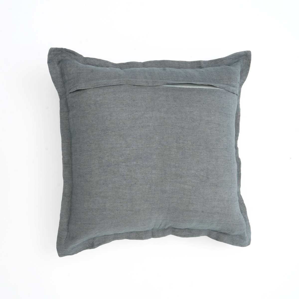 Linen Throw Pillow | Solid with Flanges, 22x22"